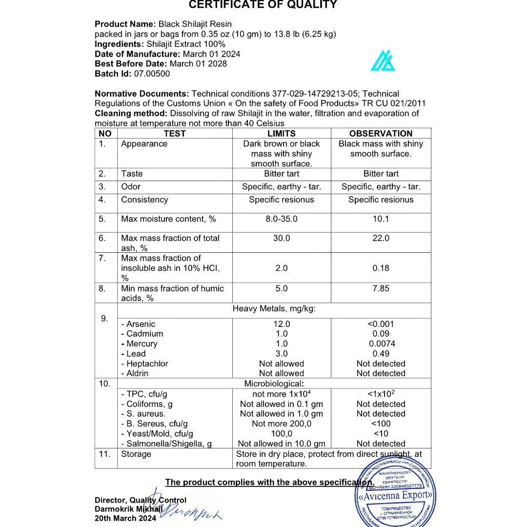 Shilajit Resin
